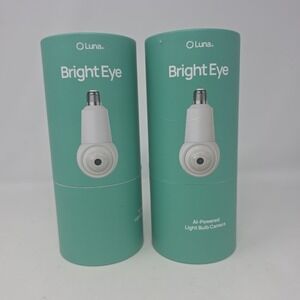 Luna Bright Eye HD Bulb Camera Wireless Night Vision Wi-Fi Lot Of 2